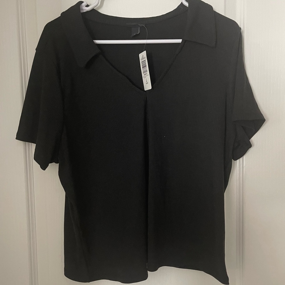 Torrid Black V-Neck Blouse
